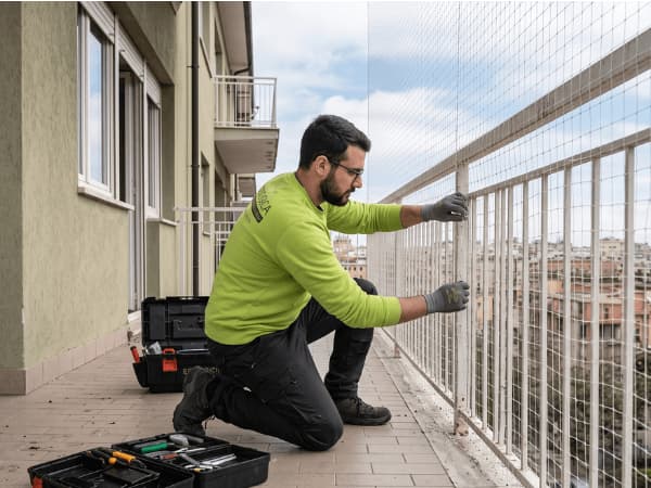 allontanare piccioni dal balcone